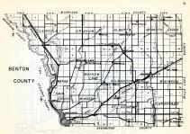 Benton County, Watab, Langola, Graham, Albert, Brainite Ledge, Mayhew Lake, Gilmanton, Maywood, Minden, Minnesota State Atlas 1954